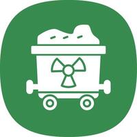 Uranium Glyph Curve Icon vector