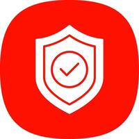 Protection Glyph Curve Icon vector