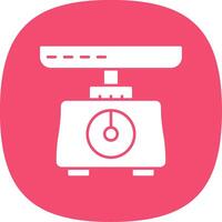 Weighing Scale Glyph Curve Icon vector