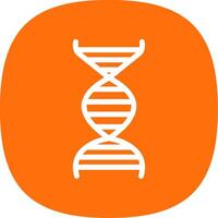 Dna Glyph Curve Icon vector