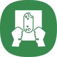 Food Scarcity Glyph Curve Icon vector