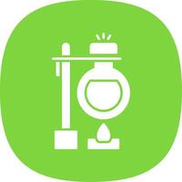 Volumetric Glyph Curve Icon vector