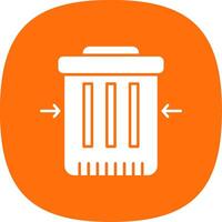 Waste Reduction Glyph Curve Icon vector