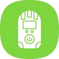 Dosimeter Glyph Curve Icon vector