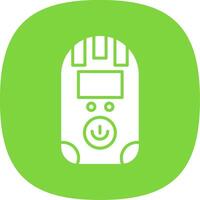 Dosimeter Glyph Curve Icon vector