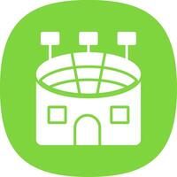 Stadium Glyph Curve Icon vector