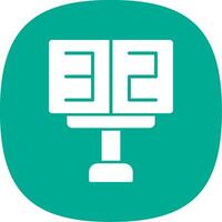 Scoreboard Glyph Curve Icon vector