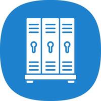 Lockers Glyph Curve Icon vector