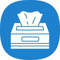 Tissue Box Glyph Curve Icon vector