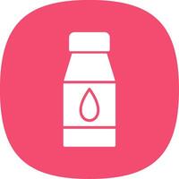 Water Bottles Glyph Curve Icon vector