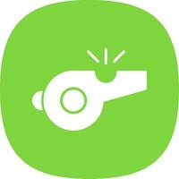 Whistle Glyph Curve Icon vector