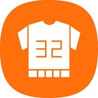 Football Jersey Glyph Curve Icon vector