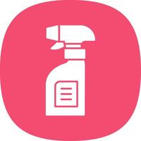 Cleaning Spray Glyph Curve Icon vector