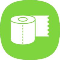 Toilet Paper Glyph Curve Icon vector