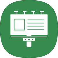 Billboards Glyph Curve Icon vector