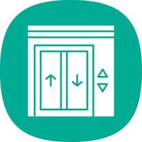 Elevator Glyph Curve Icon vector