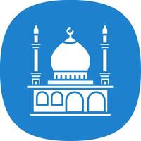 Mosque Glyph Curve Icon vector