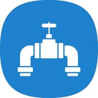 Pipes Glyph Curve Icon vector