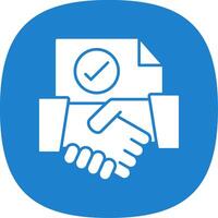 Agreement Glyph Curve Icon vector