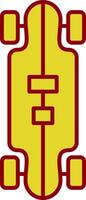 Longboard Glyph Curve Icon vector