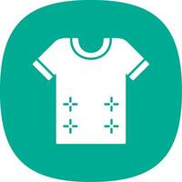 Shirt Glyph Curve Icon vector