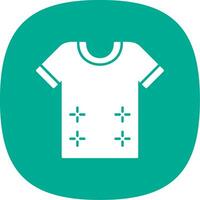 Shirt Glyph Curve Icon vector