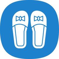 Slippers Glyph Curve Icon vector