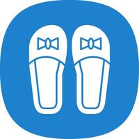 Slippers Glyph Curve Icon vector