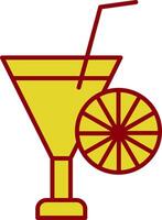 Cocktail Glyph Curve Icon vector