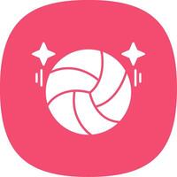 Volleyball Glyph Curve Icon vector