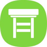 Stool Glyph Curve Icon vector