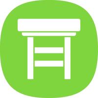 Stool Glyph Curve Icon vector