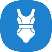 Swimsuit Glyph Curve Icon vector