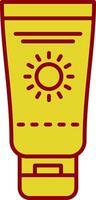 Sunscreen Glyph Curve Icon vector