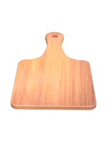 3D realistic of empty wooden plate or chopping board, wooden pizza or bread cutting board. png