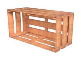 3d storage wooden box or crate, Realistic empty wood box for food, vegetable etc. png