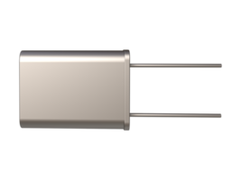 3D Realistic crystal oscillator or electronic oscillator circuit. Electronic component. png