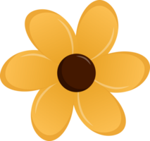 gul blomma natur design för dekoration png