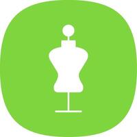 Mannequin Glyph Curve Icon vector