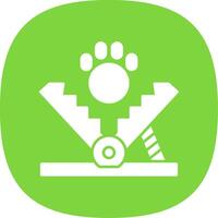 Bear Trap Glyph Curve Icon vector