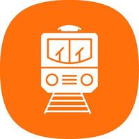 Train Glyph Curve Icon vector