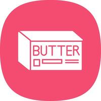 Butter Glyph Curve Icon vector