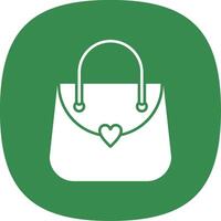 Purse Glyph Curve Icon vector