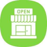 Open Glyph Curve Icon vector