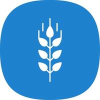 Wheat Glyph Curve Icon vector