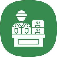 Canteen Glyph Curve Icon vector