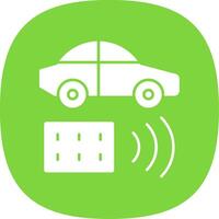 Remote Vehicle Glyph Curve Icon vector