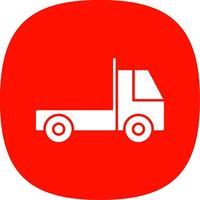 Lorry Glyph Curve Icon vector