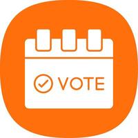 Elections Glyph Curve Icon vector