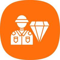 High Value Glyph Curve Icon vector